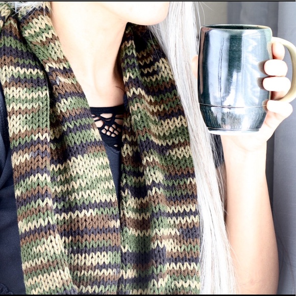 Back in Stock: Camo Infinity Scarf Camouflage Knitted #028 - Picture 3 of 5